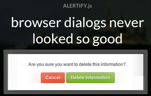 Alertify: Customizable Dialogbox with JavaScript