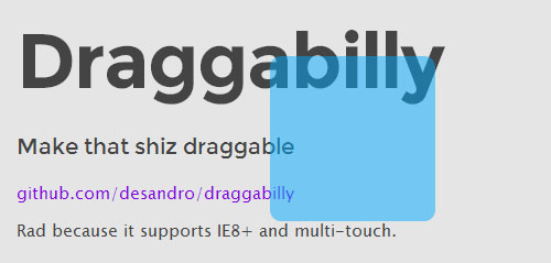 Draggabilly: Drag and Drop Elements