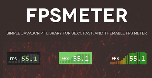 FPSMeter: JavaScript library For Sexy and Fast FPS meter