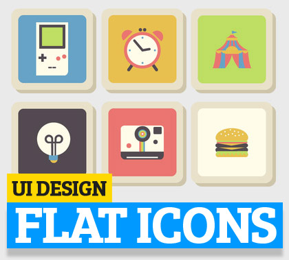 Flat Icons For UI Design