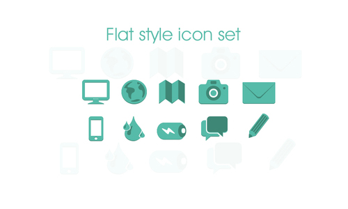 Flat Style Icon Set