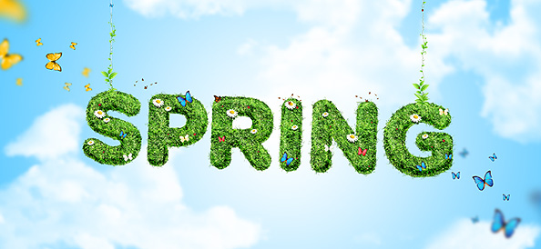 Free Spring Background PSD