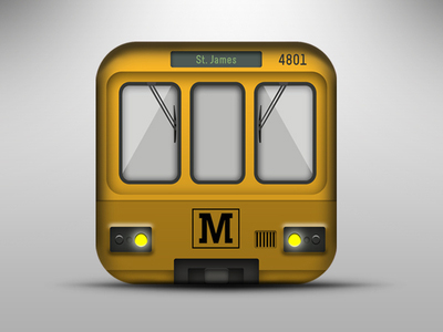 Metro train app icon