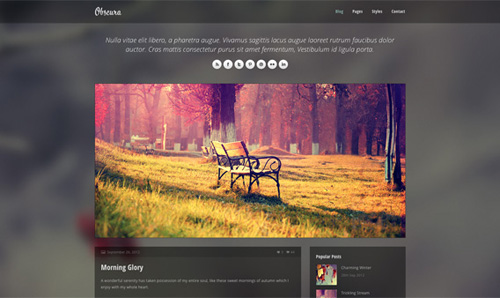 Obscura – Free Responsive HTML Template