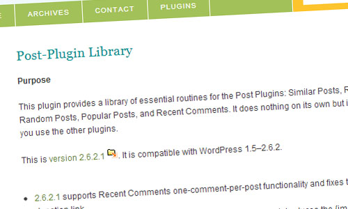 Post-Plugin Library WordPress Plguin