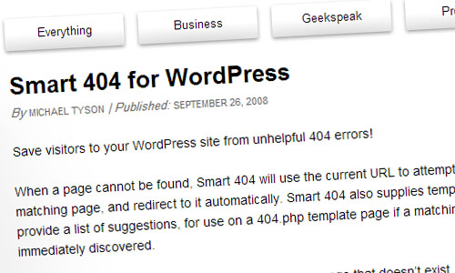 Smart 404 WordPress Plugin