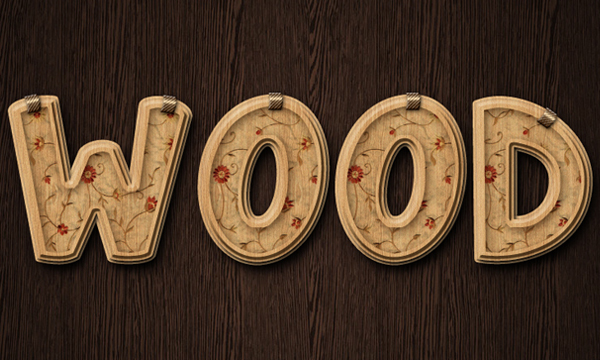 Decorated Wood Text Effect