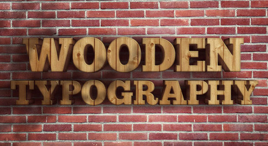 Create a Realistic Wooden 3D Text Image