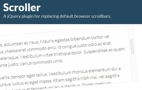 Scroller: A jQuery Plugin For Changing Your Default Browser Scrollbars