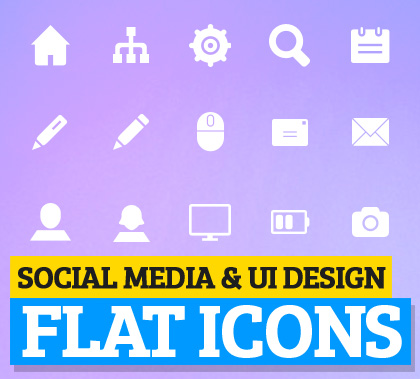 Free Flat Social Media and UI Design Icons