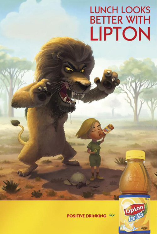 Lipton Ice Tea: Lion Advertising Poster-24