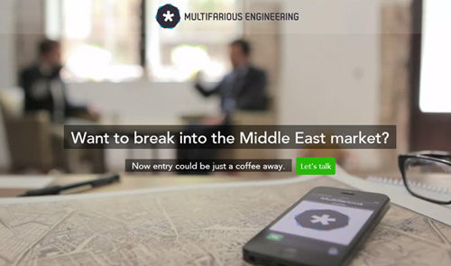 Multifarious Engineering One Page Website Design