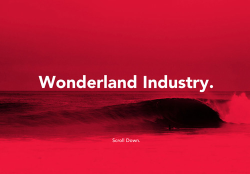 Wonderland Industry One Page Website Design