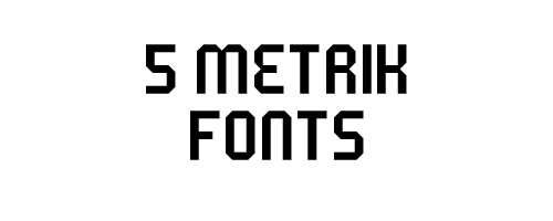 5 metrik Free Font