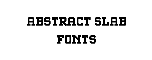 Abstract Slab Free Font