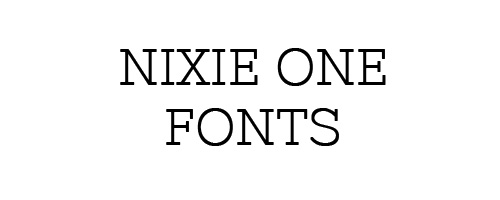 Nixie One Free Font