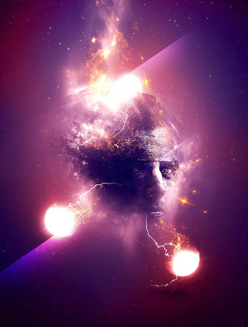 Create Facial Photo Manipulation Surrounded by Electrified Orbs in Photoshop