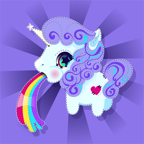 Create a Rainbow Vomiting, Kawaii Unicorn in Adobe Illustrator