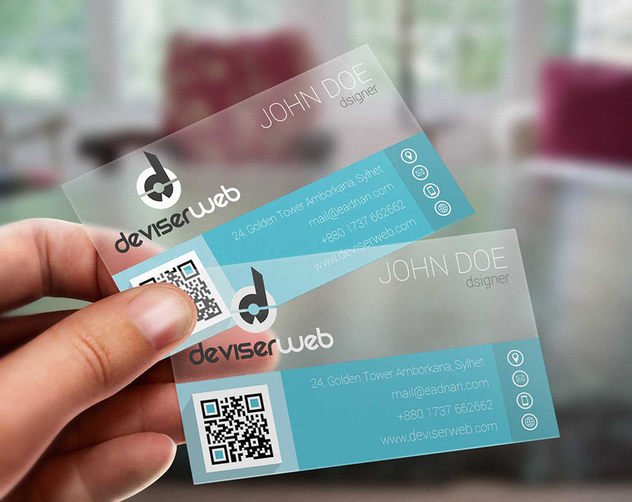  Free Flat Plastic Business Card TemplateFree PSD File