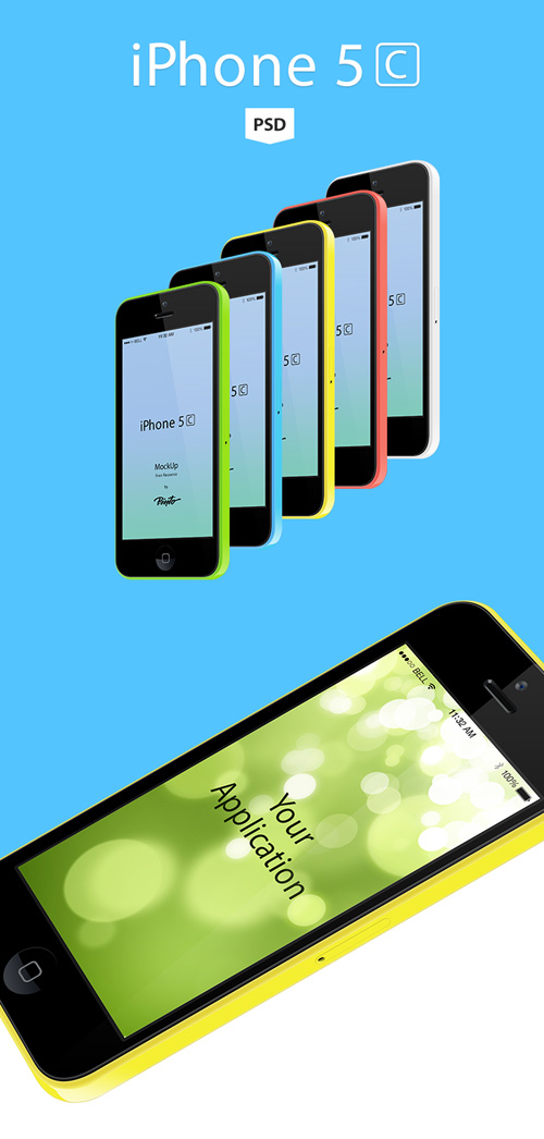 iPhone 5c free vector Free PSD File