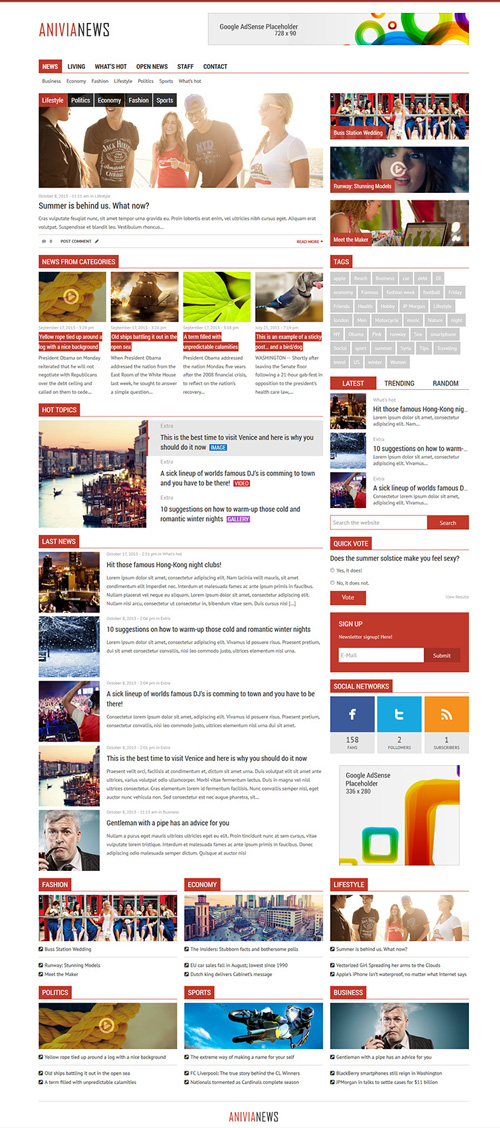 Anivia - News, Magazine, Blog WordPress Template