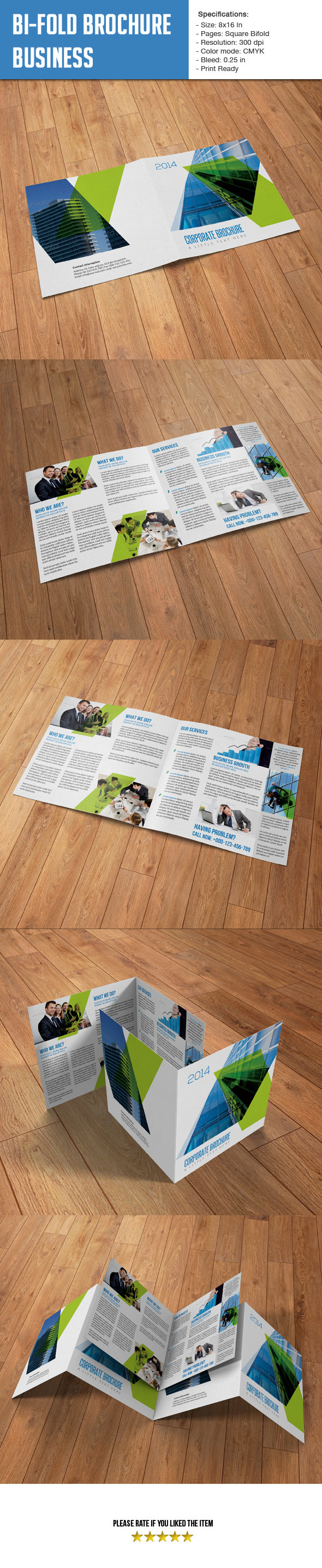Square Bifold Business Brochure Template