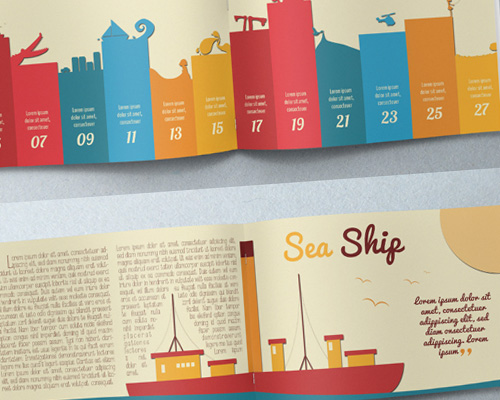 Best print design illustration brochure