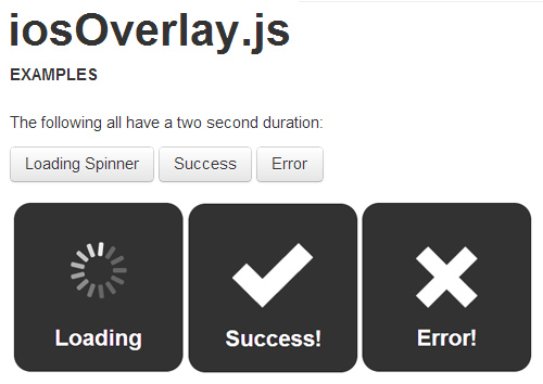 iosOverlay.js: Beautiful Overlays/Notifications For Web