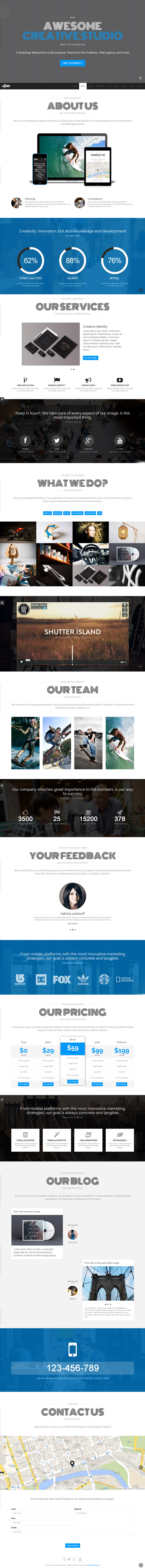 Alpine - Responsive One Page Parallax Template
