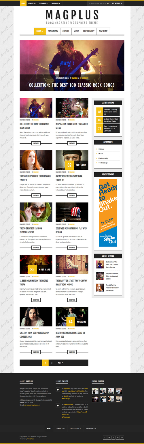 MagPlus - Blog / Magazine WordPress Theme