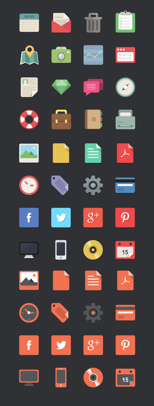 48 Free Flat Icons