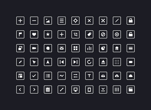 54 Free Squared Icons 