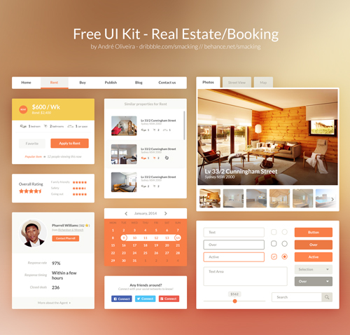 Real Estate/Booking UI Kit