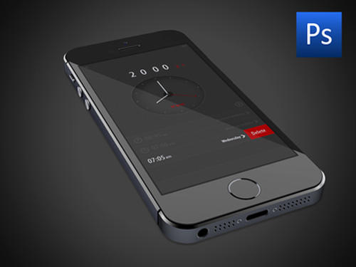 Free PSD Alarm App Uİ