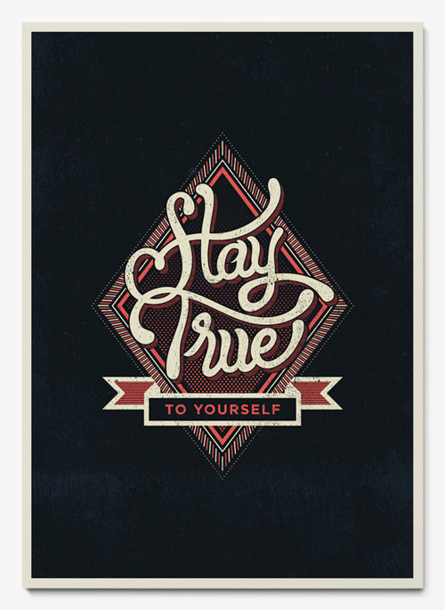 Life Mottos illustrations using handlettered and vector elements