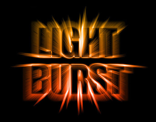 Colorful Light Burst Text Effect With Photoshop CS6