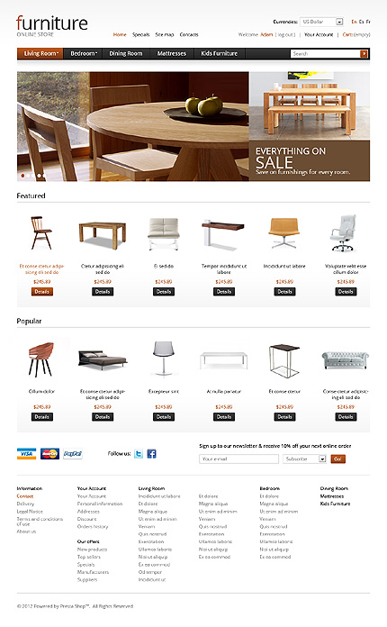 Furniture Trends PrestaShop Theme