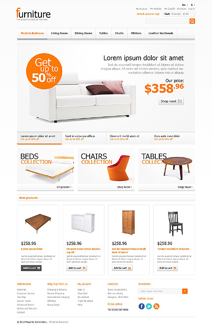 Furniture For Comfort Magento Theme