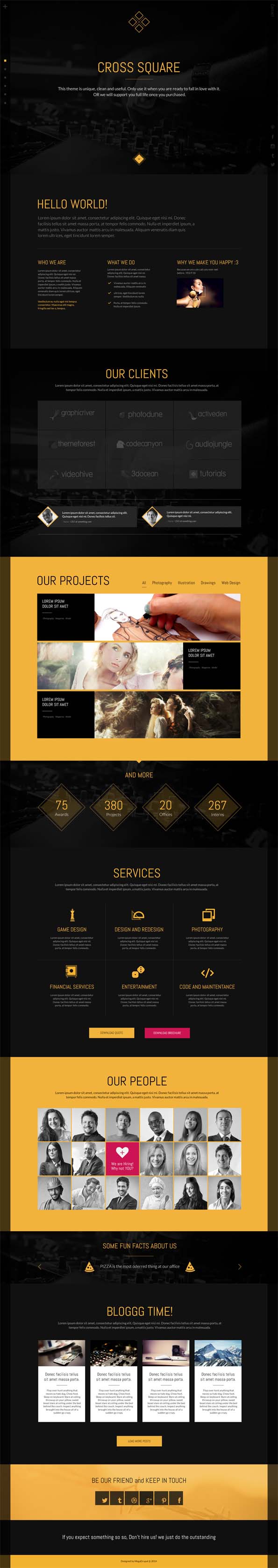  PSD Template Of the Day #01 - CrossSquare 