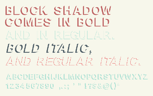 Block Shadow #fontsfordesigners