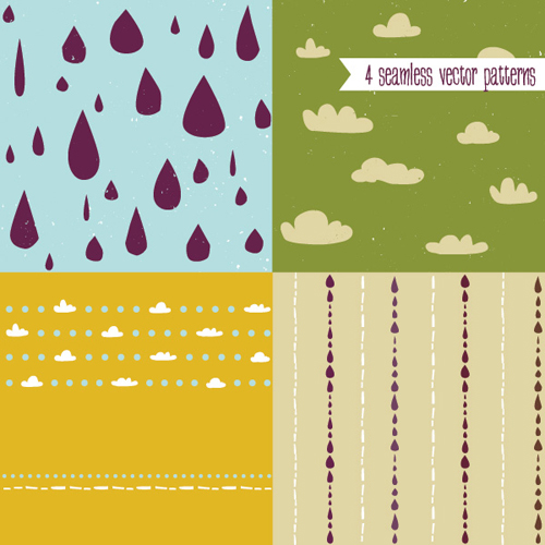 Cute Vector Patterns Vector Graphic - 34