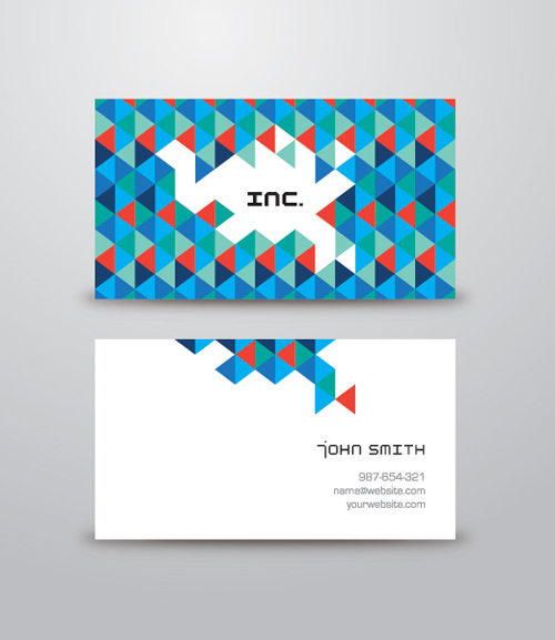 Triangular Business Card Vector Graphic - 35