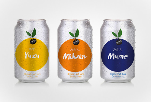 Juice of Classic Japanese Fruits Packaging Design