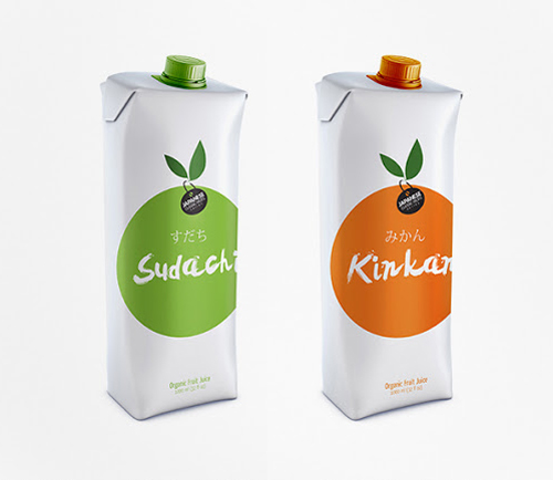 Juice of Classic Japanese Fruits Packaging Design