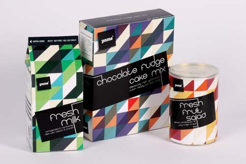 Milk, Chocolate and Salad Packaging Design