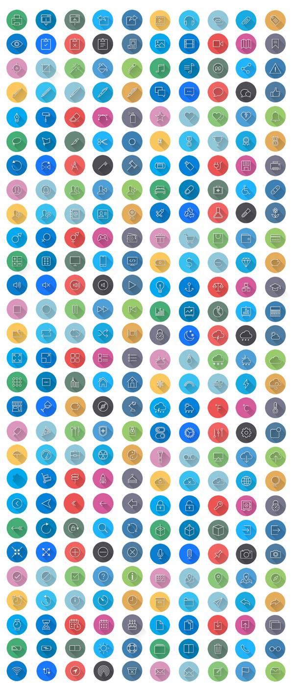 Flat Icons - Colorful Icons Set for Designers 