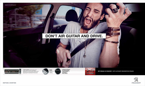 Peugeot: Air guitar