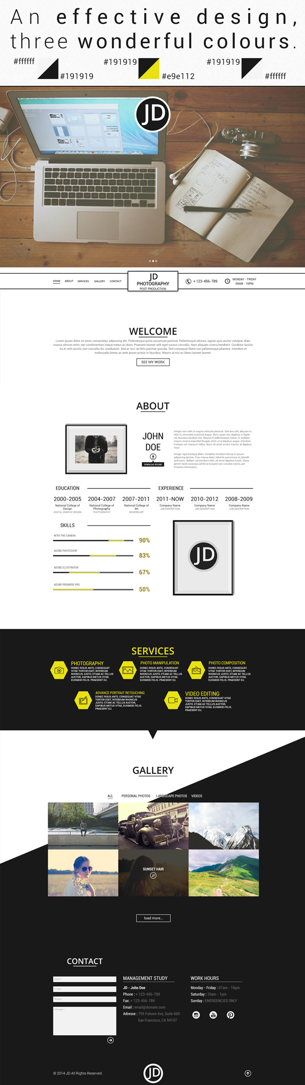 One page - PSD Template