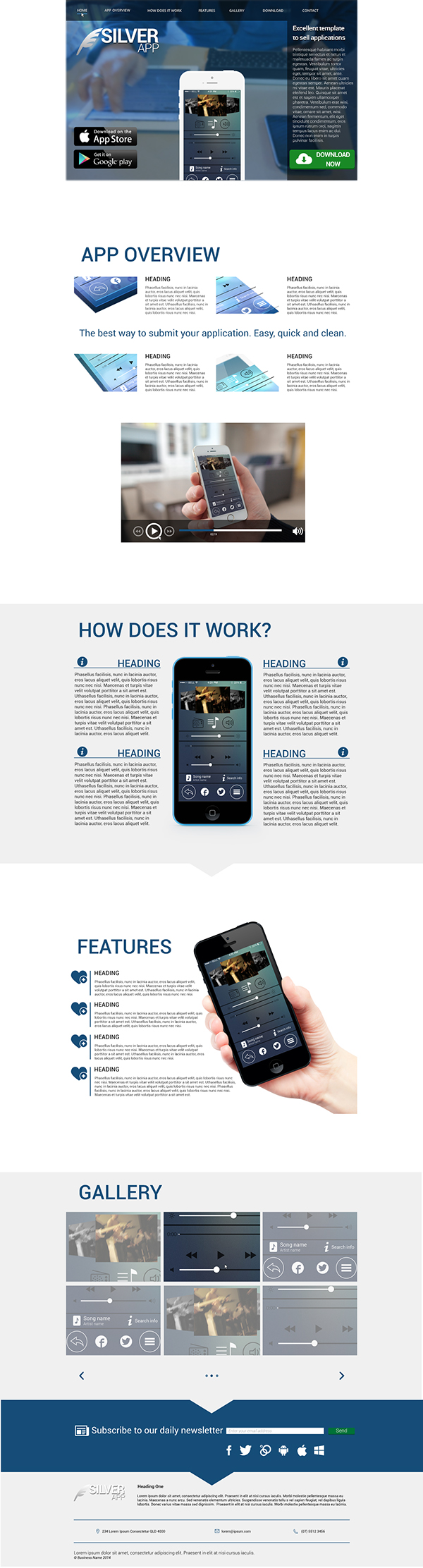 One Page - PSD Template