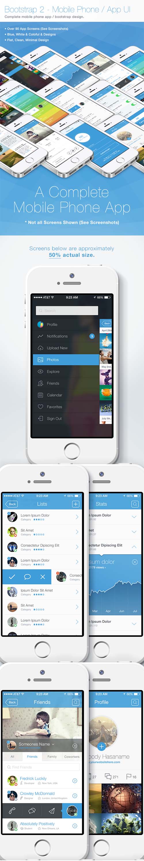 iPhone App Bootstrap 2 iOS 7-8